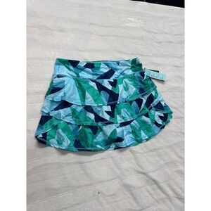 ID Ideology Active Texture Flounce Skort Stamp Aquatone Size L